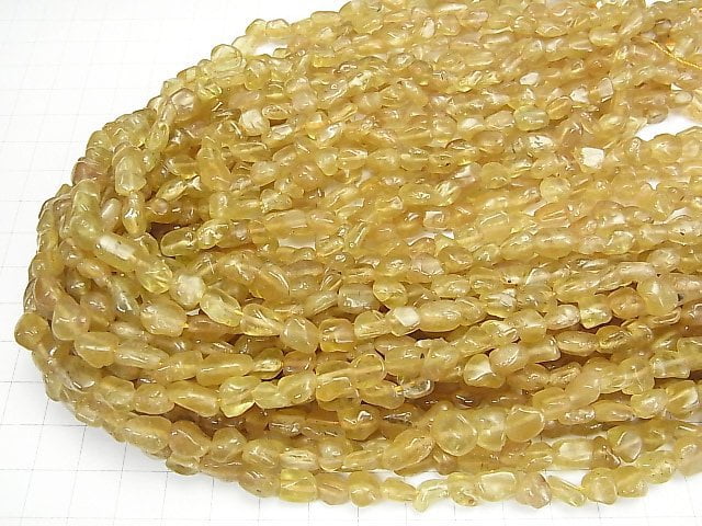 [Video] Yellow Apatite AA Nugget 1strand beads (aprx.15inch / 37cm)