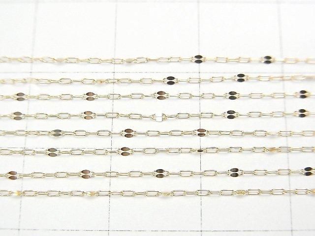 [Or jaune 10 carats] Chaîne longue et courte (plate) Collier d'environ 1 mm de large 1 pièce