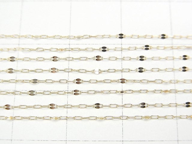 [Video][K10 Yellow Gold] Long and Short Chain (Flat) Necklace Approx. 1mm Width 1pc