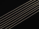 [Video][K10 Yellow Gold]Cable Chain NO.4 Approx 0.8mm width necklace 1pc beads (aprx.16inch/40cm)