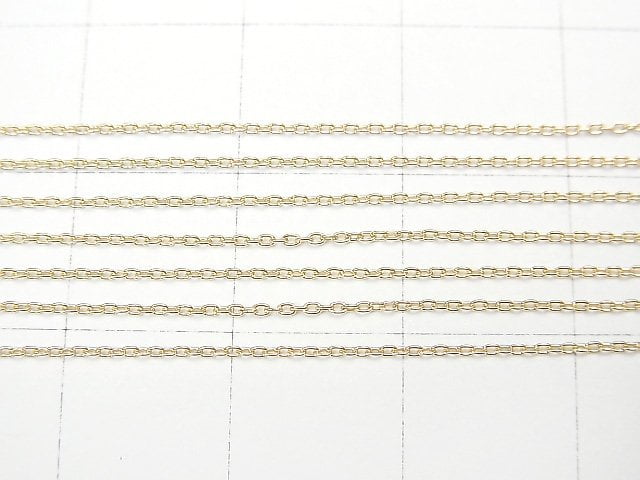 [Video][K10 Yellow Gold] Cable Chain NO.4 Approx 0.8mm width necklace 1pc beads (aprx.16inch/40cm)