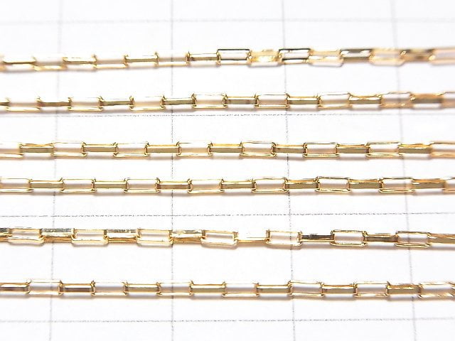 14KGF long box chain 3.0x1.2mm 10cm