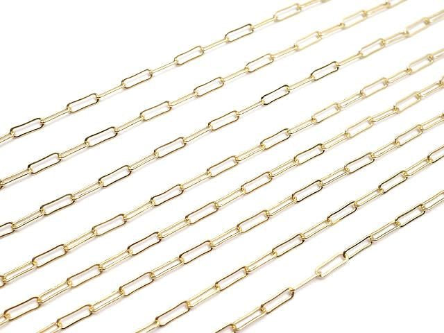 14KGF Long Flat Cable Chain 5.5x2.0mm 10cm