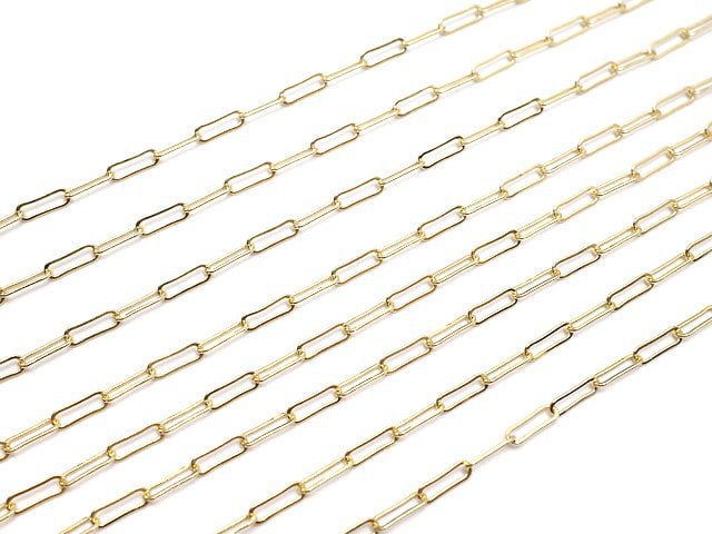 14KGF Long Flat Cable Chain 5.5x2.0mm 10cm