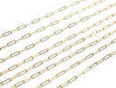 14KGF Long Flat Cable Chain 5.5x2.0mm 10cm