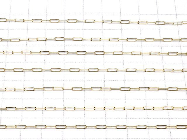 14KGF Long Flat Cable Chain 5.5x2.0mm 10cm