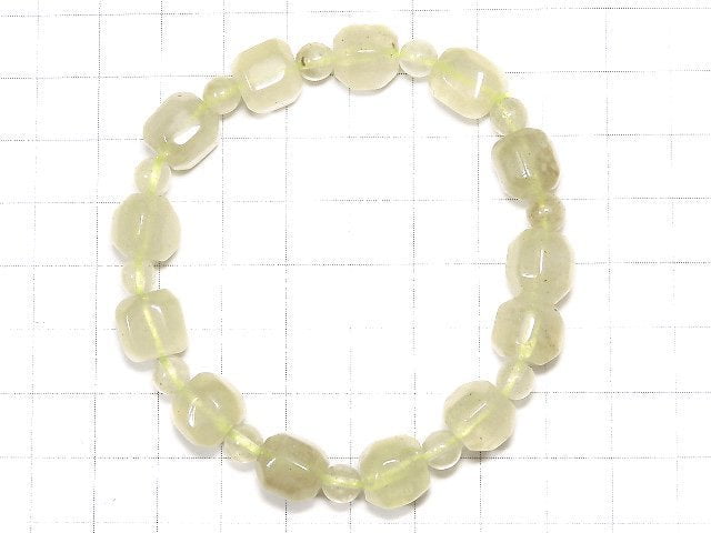 [Video] [One of a kind] Libyan Desert Glass Cube & Round Bracelet NO.4