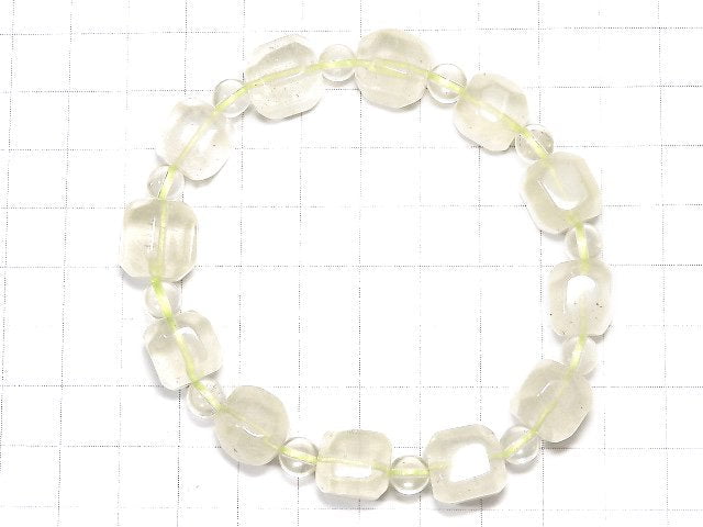 [Video] [One of a kind] Libyan Desert Glass Cube & Round Bracelet NO.6