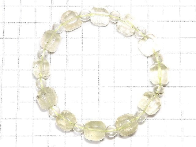 [Video] [One of a kind] Libyan Desert Glass Cube & Round Bracelet NO.8