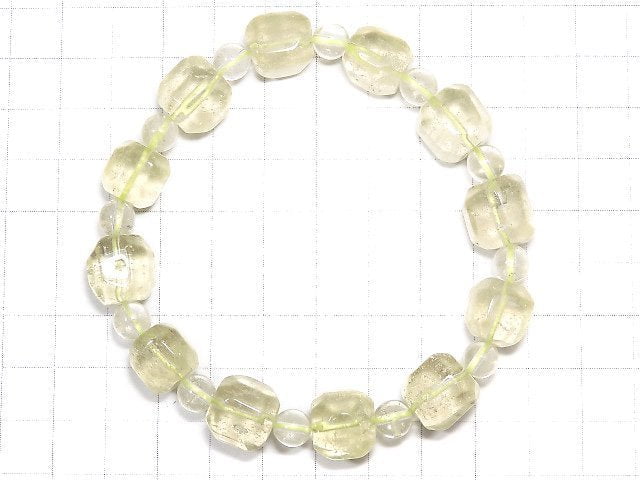 [Video] [One of a kind] Libyan Desert Glass Cube & Round Bracelet NO.9