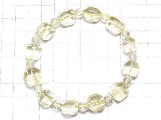 [Video] [One of a kind] Libyan Desert Glass Cube & Round Bracelet NO.10