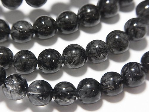 Accessories, Bracelet, Round, Tourmalinated Quartz Gemstone Beads