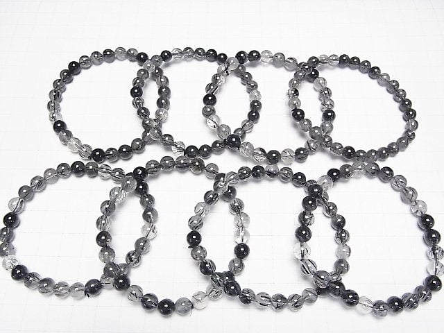 [Video]Tourmaline Quartz AAA- Round 6-7mm Bracelet