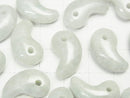 [Video] Burmese Jadeite AA++ Comma Shaped Bead 20x13mm 2pcs