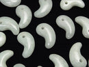 [Video] Burmese Jadeite AA++ Comma Shaped Bead 20x13mm 2pcs
