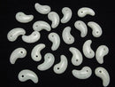 [Video] Burmese Jadeite AA++ Comma Shaped Bead 20x13mm 2pcs