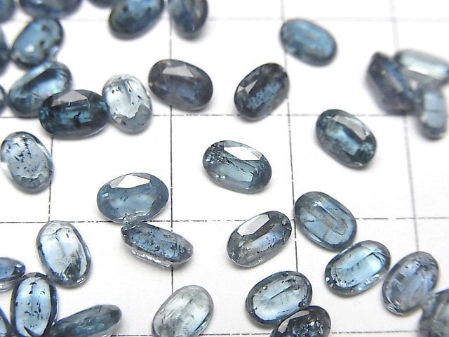 [Video]High Quality Indigo Blue Kyanite AAA- Loose stone Oval Faceted 6x4mm 3pcs