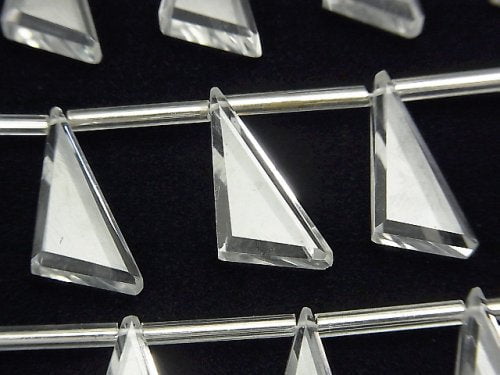 Crystal Quartz, Triangle Gemstone Beads