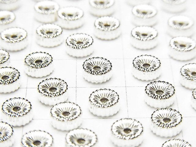 Silver925  Line Carved Roundel [3mm][4mm][5mm][6mm] 5pcs