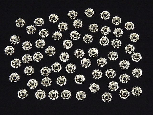 Silver925  Line Carved Rondelle [3mm][4mm][5mm][6mm] 5pcs