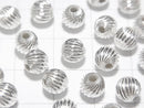 Silver925  Rondelle  Twist  Round 6mm 5pcs