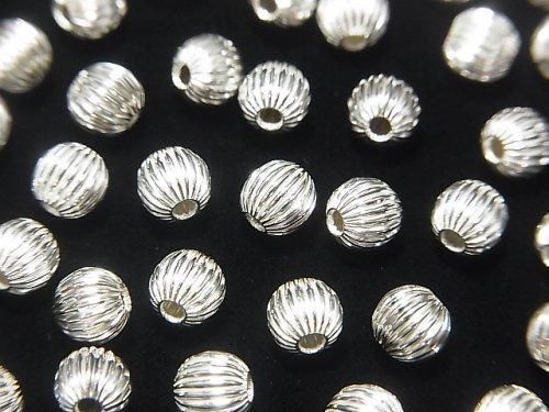 925純銀線雕刻圓形 (波紋珠) [3mm][4mm][5mm][6mm] 編號2 5個