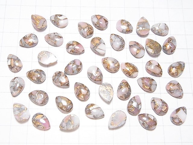 [Video] Copper Pink Opal AAA Pear shape Cabochon 12x8mm 3pcs