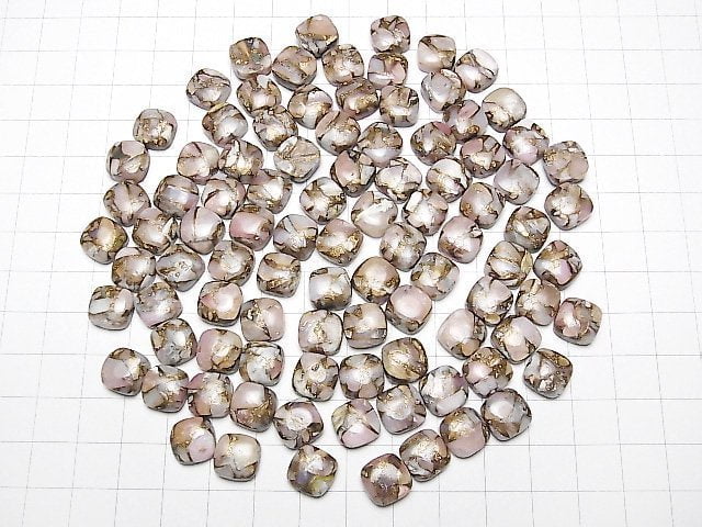 [Video] Copper Pink Opal AAA Square Cabochon 10x10mm 3pcs