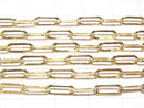 14KGF Long Flat Cable Chain 8.5x3.0mm 10cm