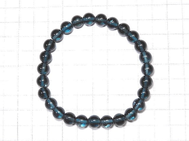 [Video] [One of a kind] High Quality London Blue Topaz AAA Round 8mm Bracelet NO.6