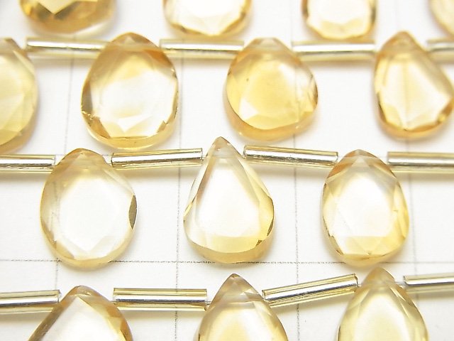 [Video] High Quality Citrine AAA- Slice Faceted Nugget 1strand (15pcs)