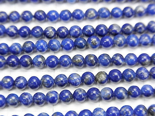 [Video] Lapis lazuli AA+ Round 3mm 1strand beads (aprx.15inch / 36cm)