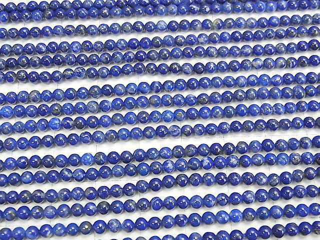 [Video] Lapis lazuli AA+ Round 3mm 1strand beads (aprx.15inch / 36cm)