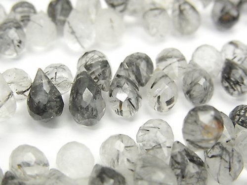 Tourmalinated Quartz Gemstone Beads