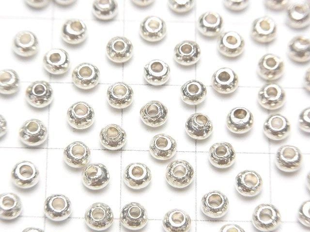 Karen Silver Rondelle 3.5x3.5x2.5mm White Silver 5pcs