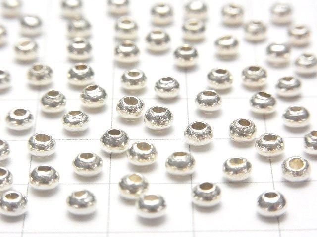 Karen Silver Rondelle 3.5x3.5x2.5mm White Silver 5pcs