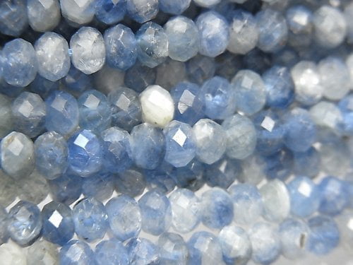 Kyanite, Roundel Gemstone Beads