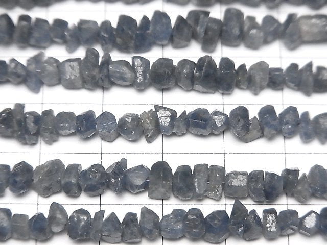 [Video]Sapphire AA++ Rough Rock Nugget (Chips) 1 strand beads (aprx.7inch/18cm)