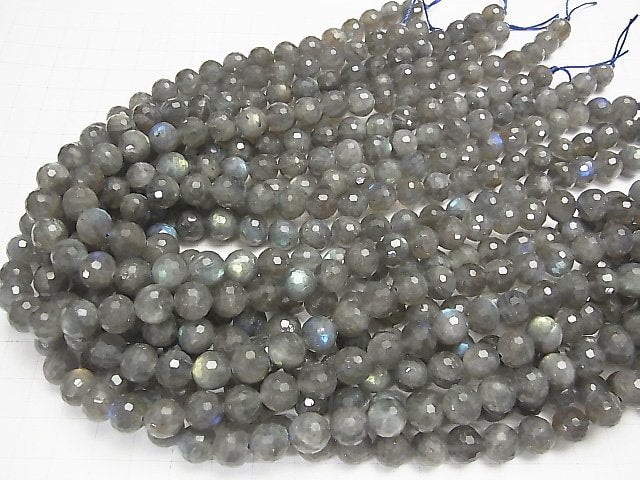 [Video] High Quality! Labradorite AA++ 128Faceted Round 10mm half or 1strand beads (aprx.15inch/37cm)