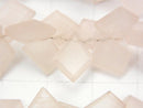[Video] Rose Quartz AA++ Rough Slice Faceted 1strand beads (aprx.6inch / 16cm)