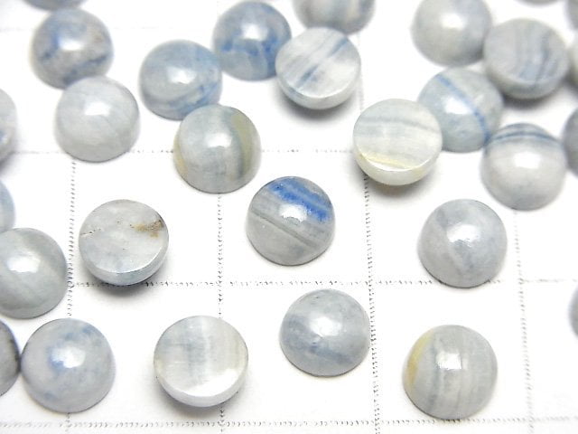 [Video] Blue Scheelite Round Cabochon 6x6mm 5pcs