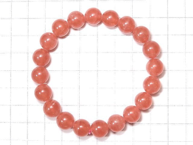 [Video] [One of a kind] Argentina Rhodochrosite AAA ++ Round 9.5mm Bracelet NO.121