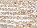 [Video]High Quality Natutal Champagne Color Quartz AAA Faceted Nugget half or 1strand beads (aprx.7inch/18cm)