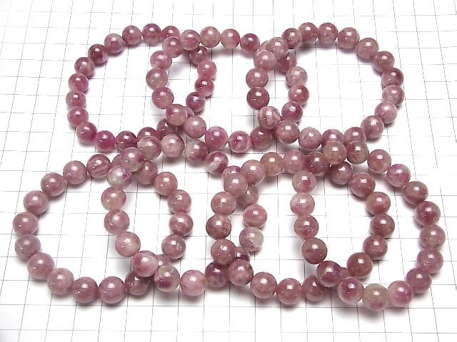 [Video] Pink Tourmaline Silica AA+ Round 10mm Bracelet