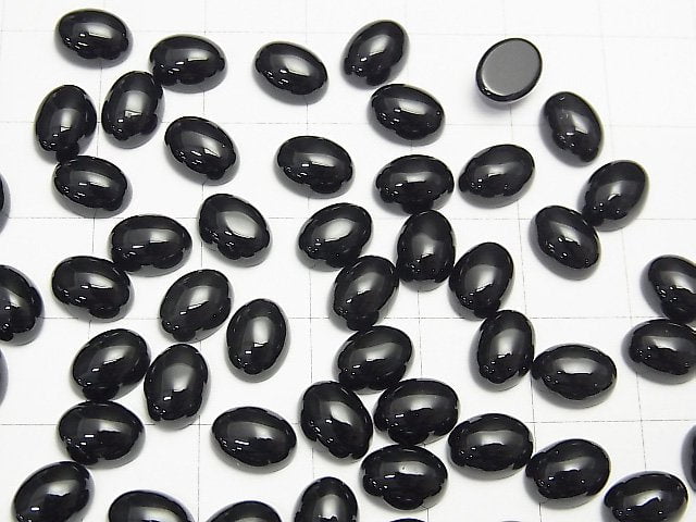 [Video] Onyx AAA Oval Cabochon 8x6mm 4pcs