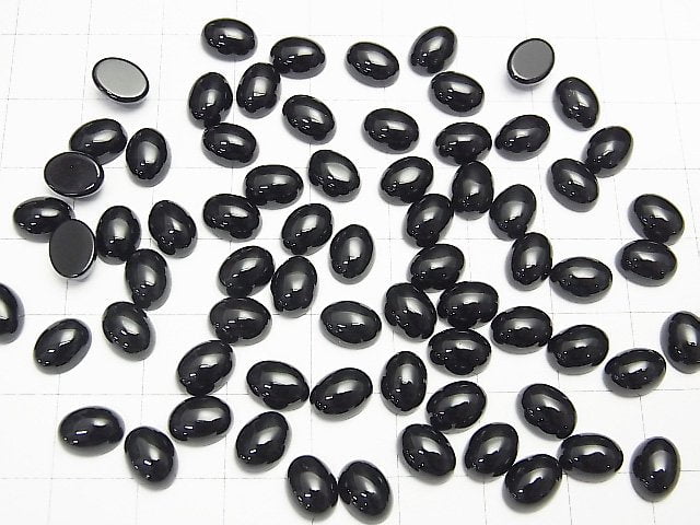 [Video] Onyx AAA Oval Cabochon 8x6mm 4pcs