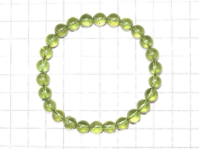 [Video] [One of a kind] High Quality Peridot AAA Round 7mm Bracelet NO.101