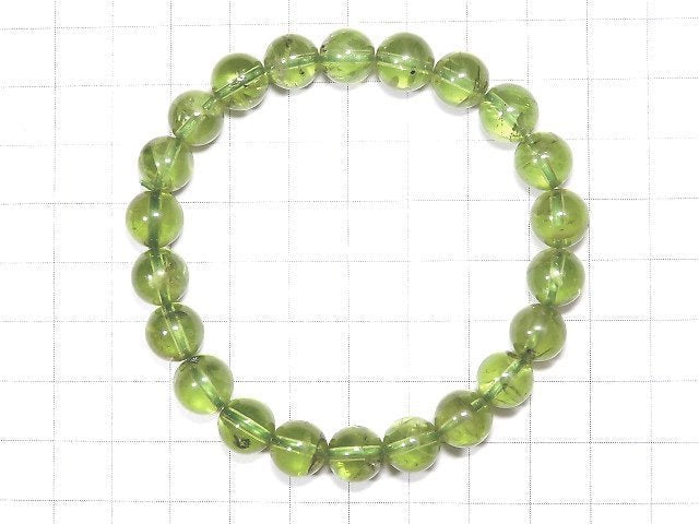 [Video] [One of a kind] High Quality Peridot AAA Round 9mm Bracelet NO.203