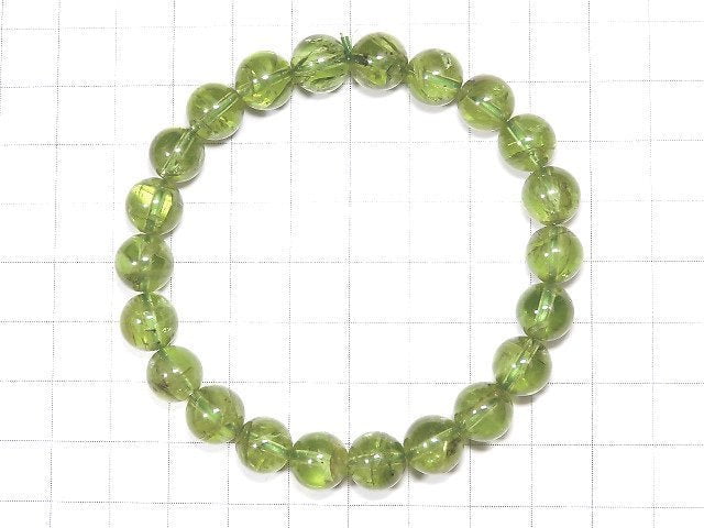 [Video] [One of a kind] High Quality Peridot AAA Round 9mm Bracelet NO.204