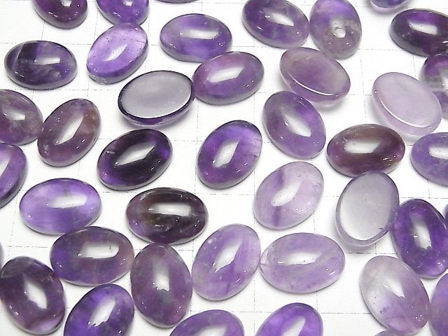 [Video] Lavender Amethyst AA+ Oval Cabochon 14x10mm 3pcs